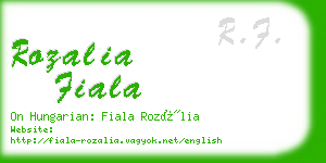 rozalia fiala business card